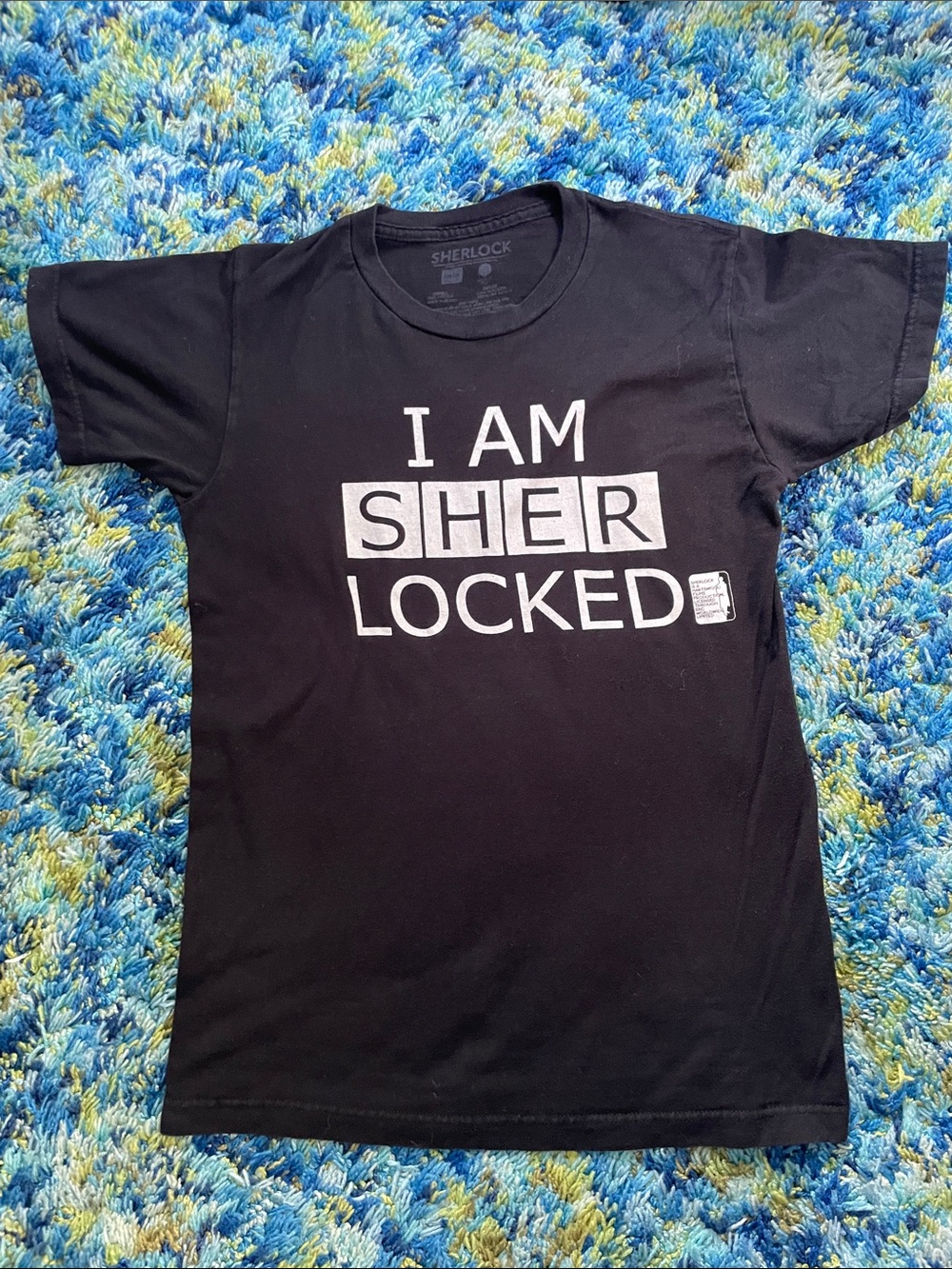 Sherlock black tee, SM, GUC
